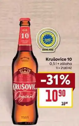 Billa Krušovice 10 0,5l nabídka