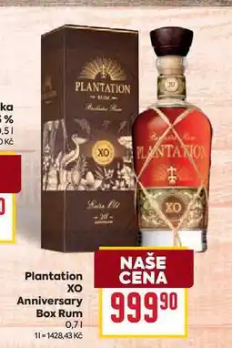 Billa Plantation хо Anniversary Box Rum 0,7l nabídka