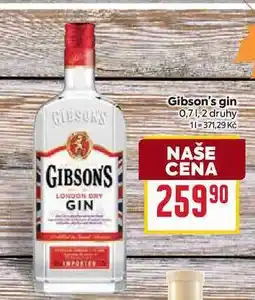 Billa Gibson's gin 0,7l nabídka