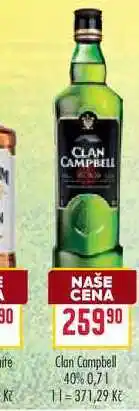 Billa Clan Campbell 40% 0,7l nabídka