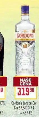 Billa Gordon's London Dry Kč Gin 37,5% 0,7l nabídka