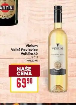 Billa Vinium Velké Pavlovice Veltlínské 0,75l nabídka