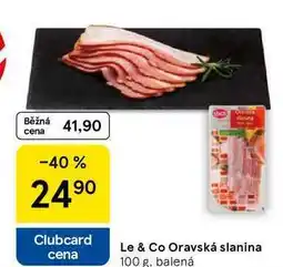 Tesco Le & Co Oravská slanina, 100 g, balená nabídka