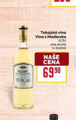 Billa Tokajská vína Vína z Maďarska 0,75l nabídka