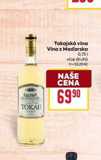 Billa Tokajská vína Vína z Maďarska 0,75l nabídka