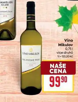 Billa Víno Mikulov 0,75l nabídka