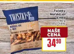Billa Twistky Mořská sůl a med 160 g nabídka