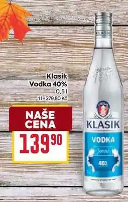 Billa Klasik Vodka 40% 0,5l nabídka