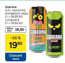 Tesco Guarana, 0,5 l, více druhů nabídka
