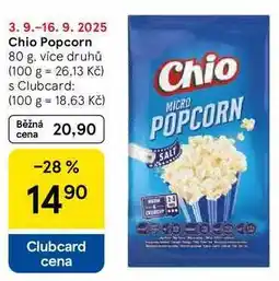 Tesco Chio Popcorn, 80 g, více druhů nabídka