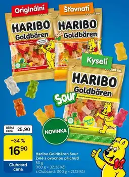 Tesco Haribo Goldbären Sour Želé s ovocnou příchutí, 80 g nabídka
