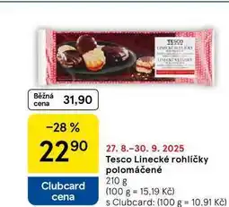 Tesco Tesco Linecké rohlíčky polomáčené, 210 g nabídka