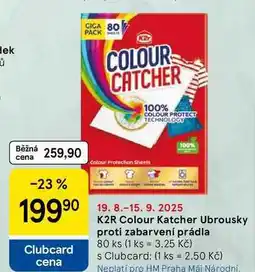Tesco K2R Colour Katcher Ubrousky proti zabarvení prádla, 80 ks nabídka