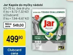 Tesco Jar Kapsle do myčky nádobí, 63-75 ks, dva druhy nabídka
