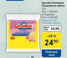 Tesco Spontex Dan Spontex Fastwipes Víceúčelová utěrka, 3 ks nabídka