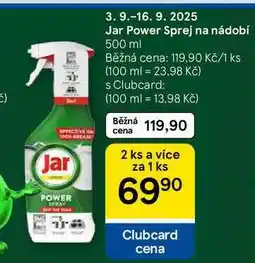 Tesco Jar Power Sprej na nádobí, 500 ml nabídka