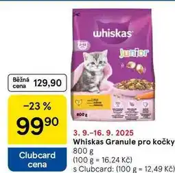 Tesco Whiskas Granule pro kočky, 800 g nabídka