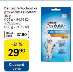 Tesco DentaLife Pochoutka pro kočky s kuřetem, 40 g nabídka