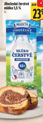 Albert Jihočeské čerstvé mléko 1 l nabídka