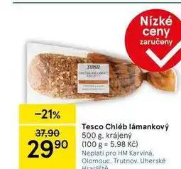 Tesco Tesco Chléb lámankový, 500 g, krájený nabídka