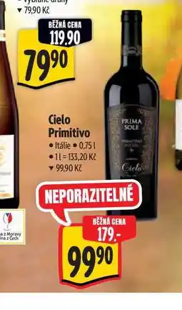 Albert Cielo Primitivo 0,75 l nabídka