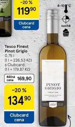 Tesco Tesco Finest Pinot Grigio, 0.75 l nabídka