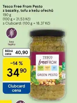 Tesco Tesco Free From Pesto z bazalky, tofu a kešu ořechů, 190 g nabídka
