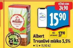 Albert Albert Trvanlivé mléko 3,5% 1 l nabídka