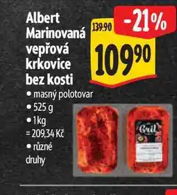 Albert Albert Marinovaná vepřová krkovice bez kosti 525 g nabídka