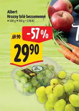 Albert Albert Hrozny bílé bezsemenné 500 g nabídka