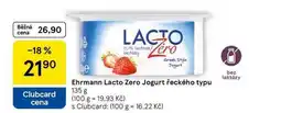 Tesco Ehrmann Lacto Zero Jogurt řeckého typu, 135 g nabídka