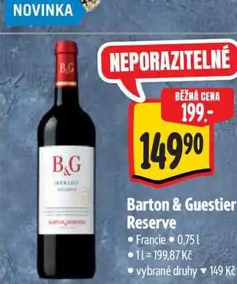 Albert Barton & Guestier Reserve 0,75 l nabídka