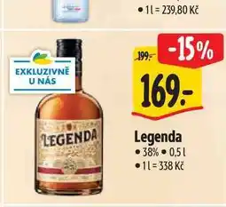 Albert Legenda 38% 0,5 l nabídka
