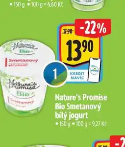 Albert Nature's Promise Bio Smetanový bílý jogurt •150 g nabídka