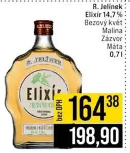 Jip R. Jelínek Elixír 14,7% Bezový květ Malina Zázvor Máta nabídka