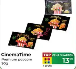 Tamda Foods CinemaTime Premium popcorn nabídka