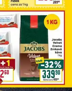 Billa Jacobs Velvet Crema Zrnková Káva 1kg nabídka
