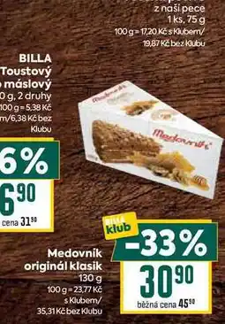 Billa Medovnik originál klasik 130 g nabídka