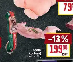 Billa Králík kuchaný cena za 1kg nabídka