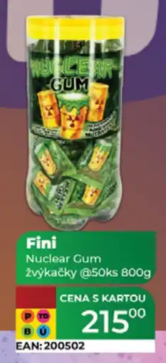 Tamda Foods Fini Nuclear Gum žvýkačky nabídka
