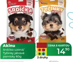 Tamda Foods Akinu Srdíčka uzená/ Tyčinky játrové pamlsky nabídka