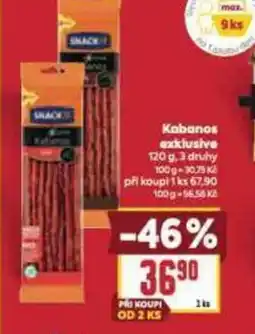 Billa Kabanos exklusive nabídka