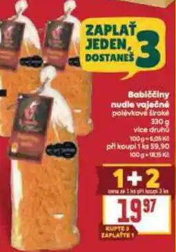 Billa Babiččiny nudle vaječné nabídka