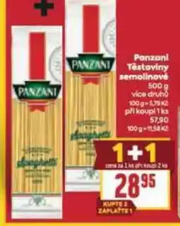 Billa Panzani Testoviny semolinové nabídka