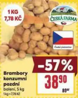 Billa Brambory konzumní pozdní nabídka