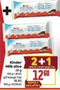 Billa Kinder Milk slice nabídka