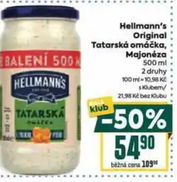 Billa Hellmann's Original Tatarská omáčka, Majonéza nabídka