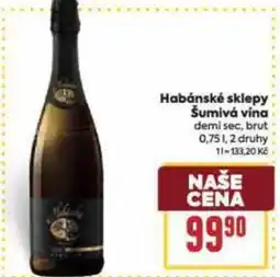 Billa Habánské sklepy Šumivá vína demi sec, brut nabídka
