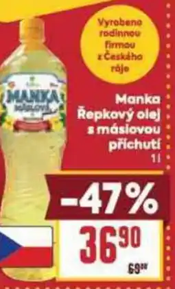 Billa Manka Řepkový olej s máslovou příchutí nabídka