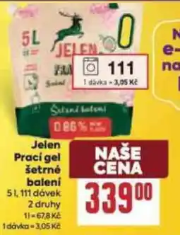 Billa Jelen Prací gel šetrné nabídka